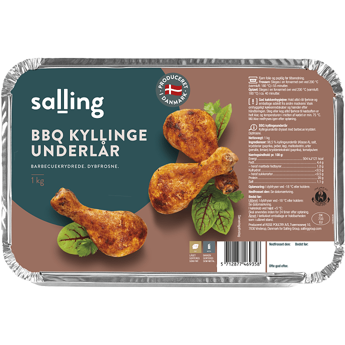 BBQ marinerede kyllingeunderlår