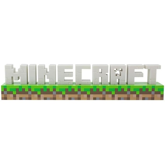 Minecraft lampe - hvid, sort og brun