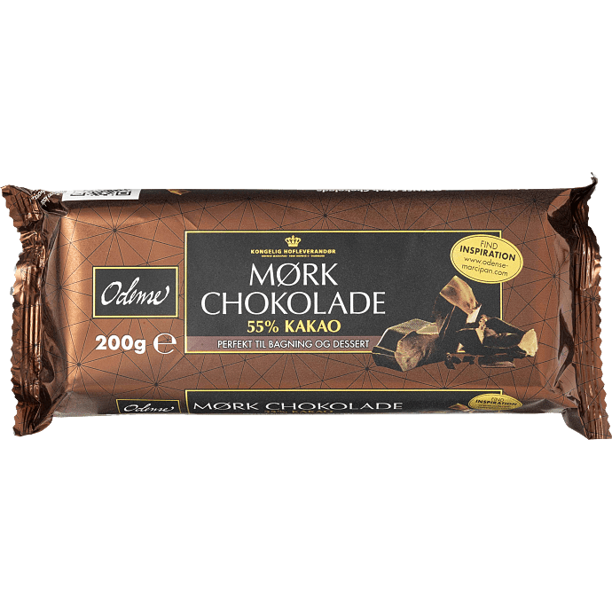 Mørk chokoladeplade 55% kakao