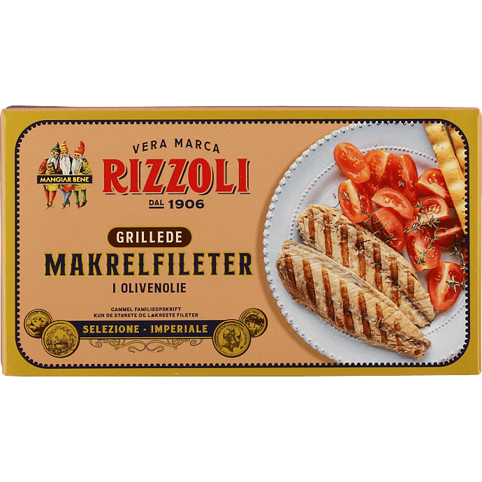Grillet makrelfilet i olivenolie