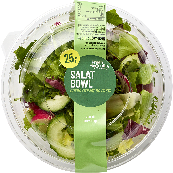 Salatbowl m. cherrytomater og pasta