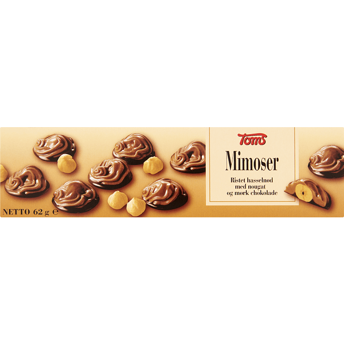 Mørk chokolade m. hasselnød og nougat