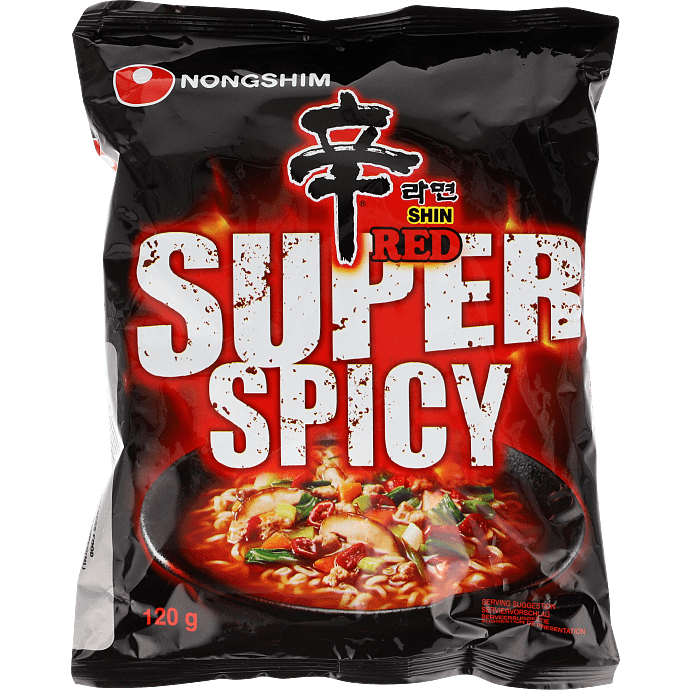 Instant kopnudler m. stærk krydderi