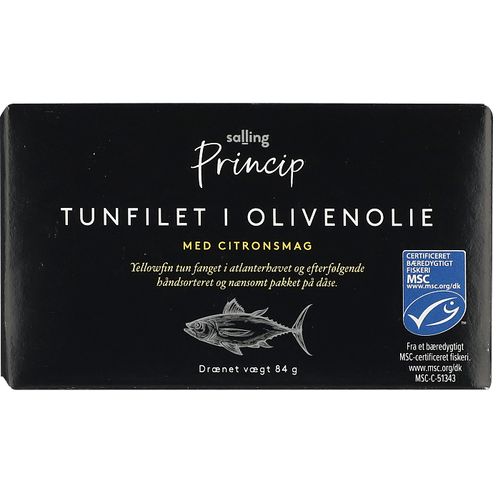Yellowfintun i olivieolie m. citron