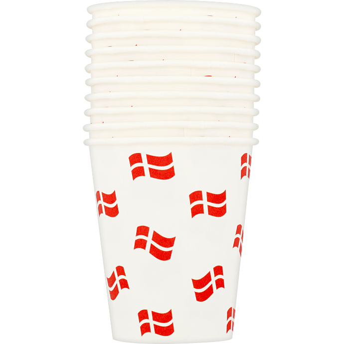 Papkrus med flag 10-pak 25 cl