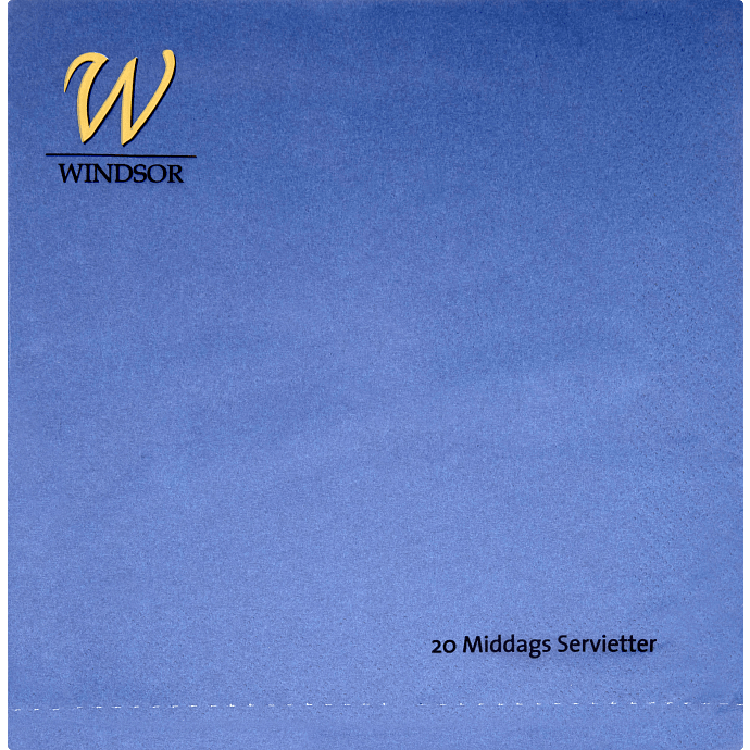 Windsor ensfarvede servietter 40x40 cm 20-pak - mørkeblå