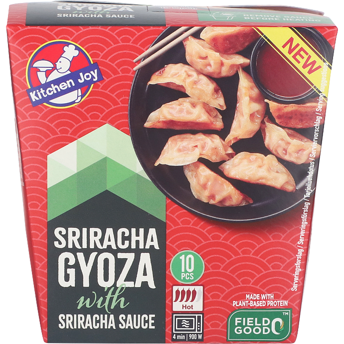 Gyoza m. Sriracha-chilisauce