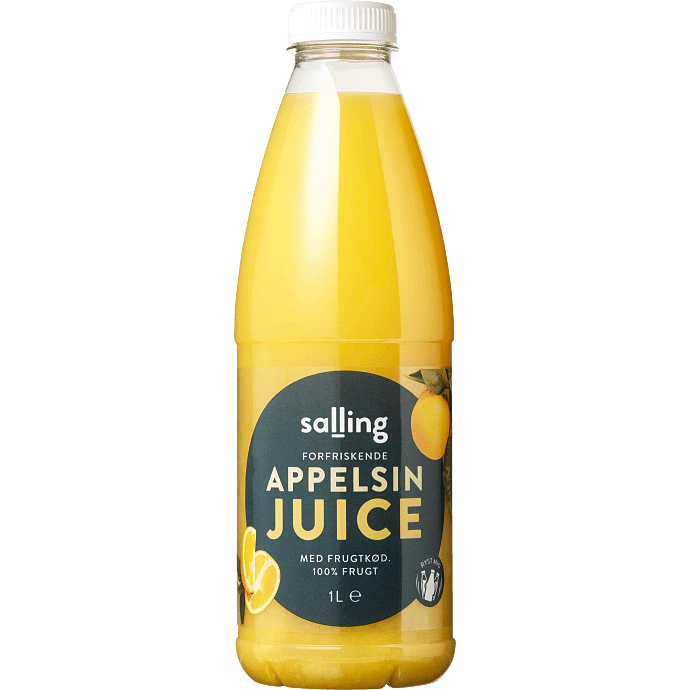 Appelsinjuice m. frugtkød