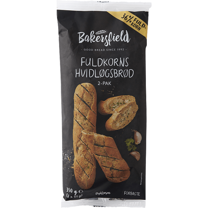 Hvidløgsbaguettes m. fuldkorn
