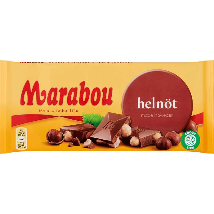 Mælkechokolade m. hasselnødder