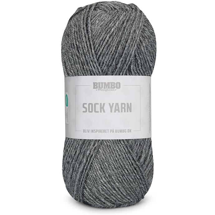 BUMBO Uldblanding Strømpegarn - Grå 2053