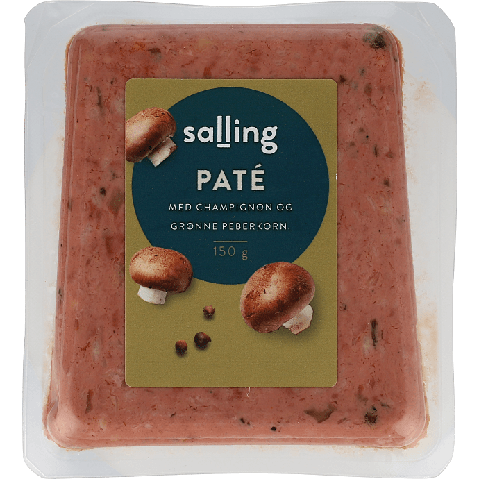 Paté m. champignon og grøn peber i skiver
