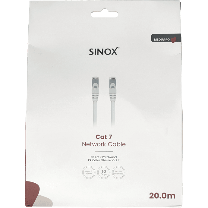 Sinox PRO S-FTP Cat7 netværkskabel 20 meter