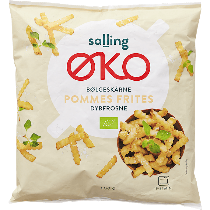 Bølgeskårne pommes frites øko