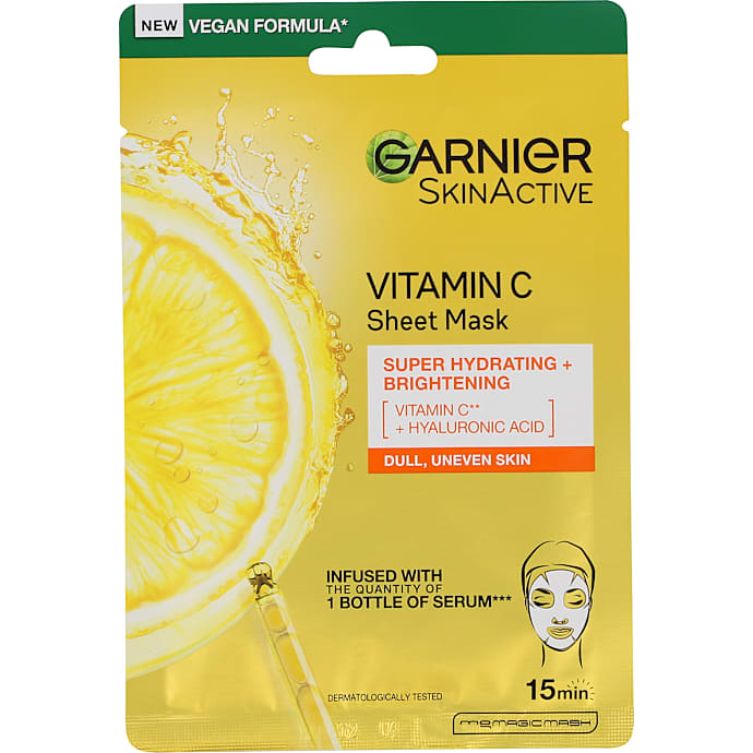 Super Hydrating + Brightening ansigtsmaske m. C-vitamin og hyaluronsyre