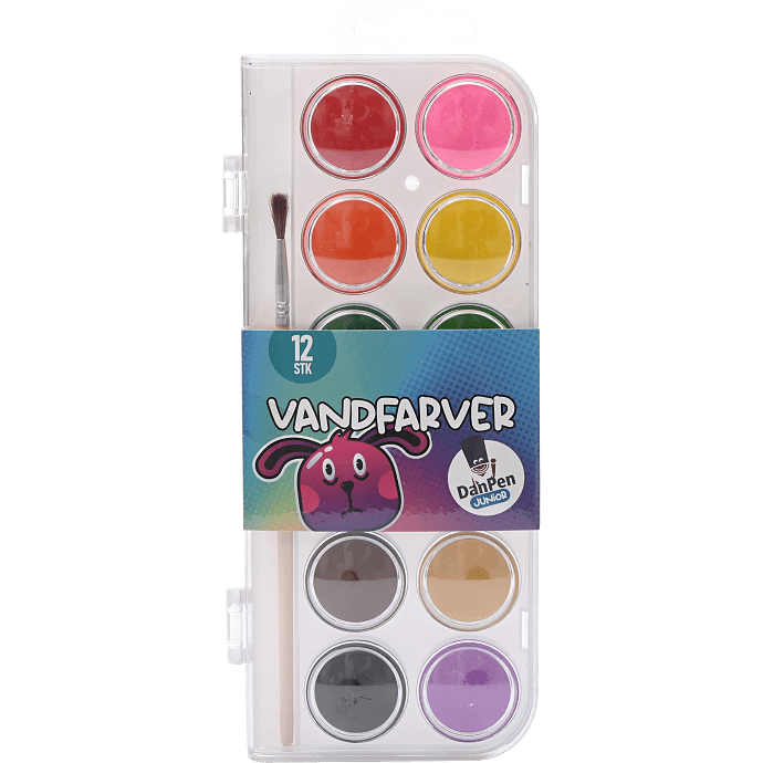 Danpen junior vandfarver 12-pak
