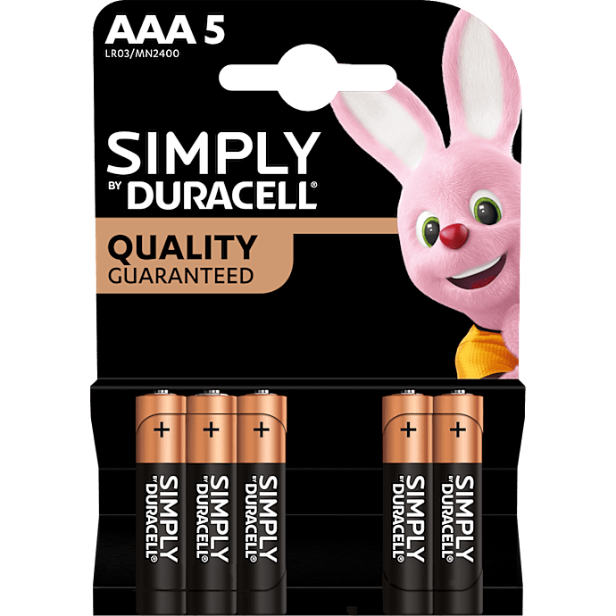 Duracell simply AAA batterier 5-pak