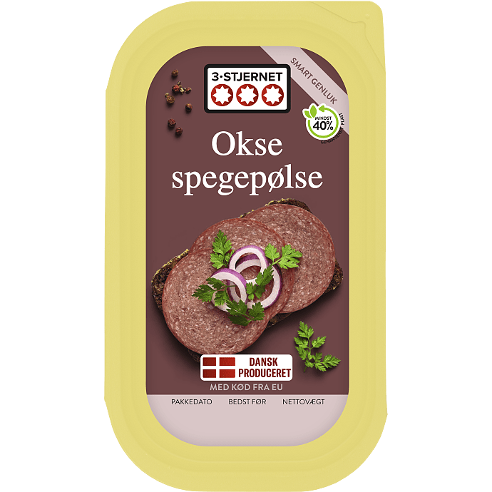 Oksespegepølse i skiver