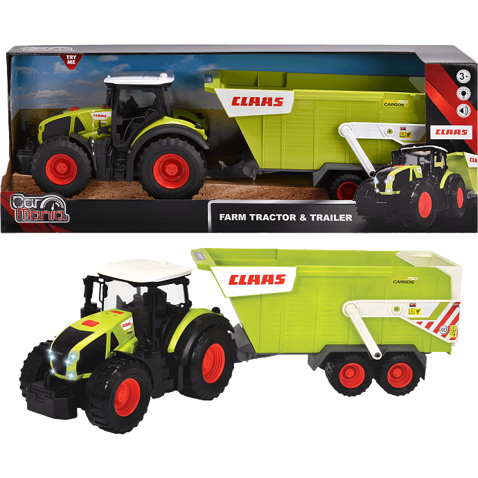 Car Mania Claas traktor med trailer