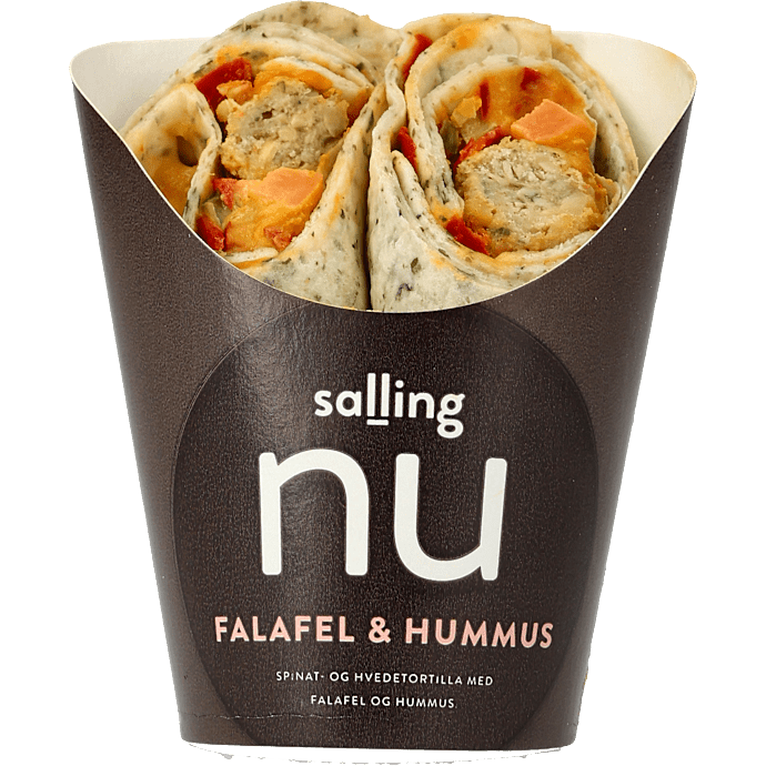 Wrap m. falafel og hummus