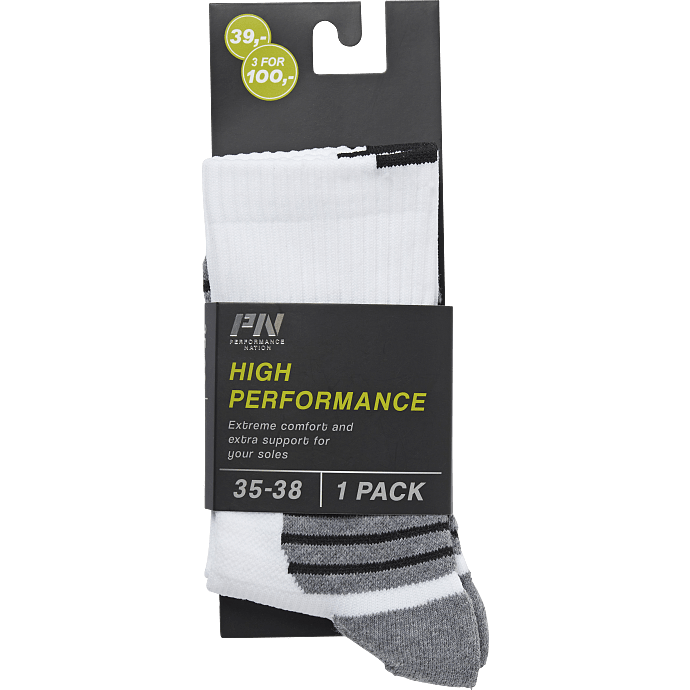Performance Nation sportsstrømper str. 38/42 - hvid