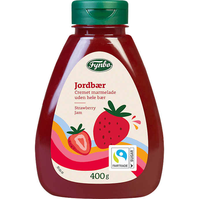 Cremet jordbærmarmelade squeezer