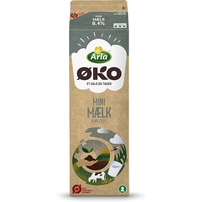 Minimælk 0,4% fedt øko