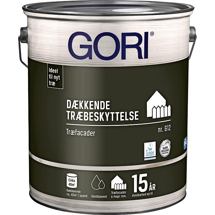 Gori 612 dækkende træbeskyttelse 5 liter - kulsort