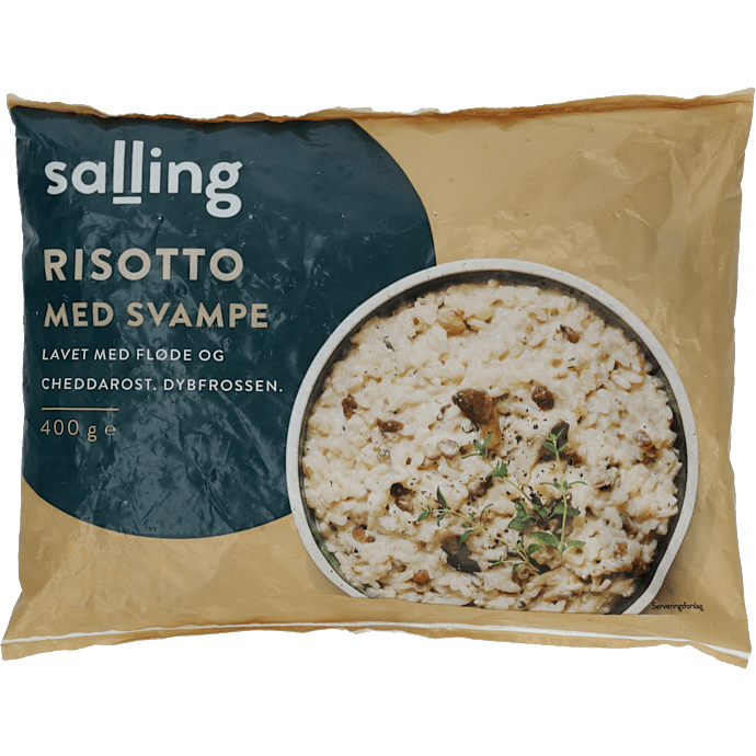 Risotto m. svampe, fløde og cheddarost