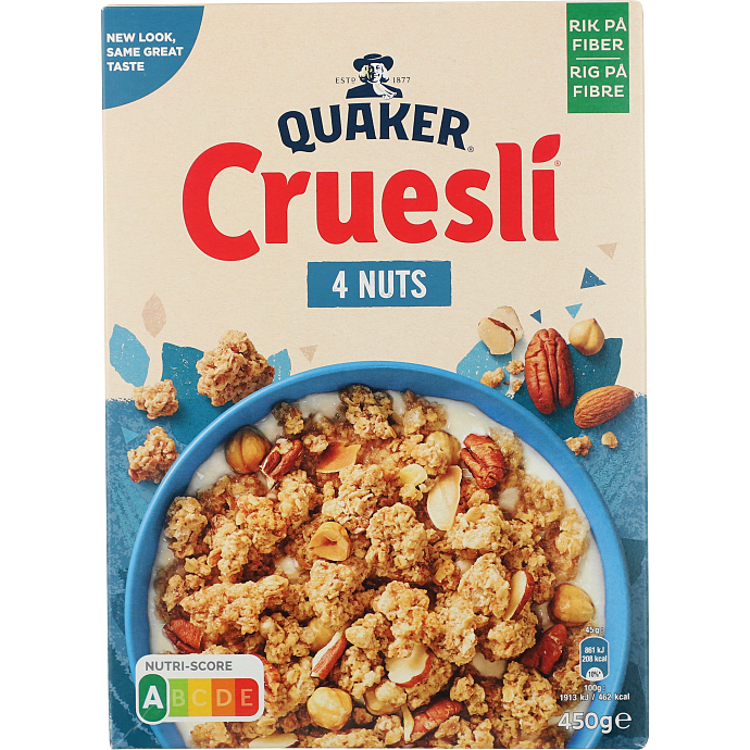 Granola m. mandler, hassel-, pekan- og paranødder