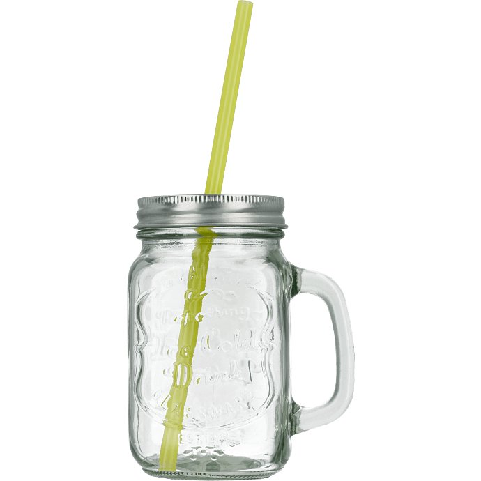 Drikkeglas inkl. sugerør 0,45L
