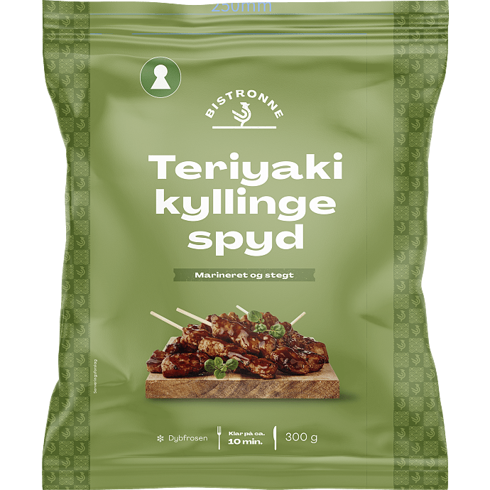 kyllingespyd m. teriyaki
