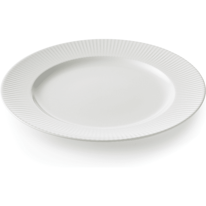 Groovy middagstallerken stentøj 27 cm - hvid