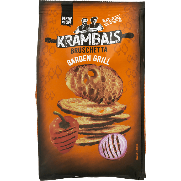 Bruschetta kiks m. peberfrugt- og løgsmag
