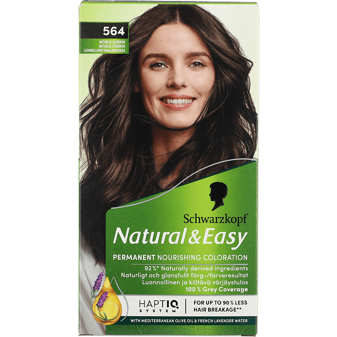 Permanent hårfarve 564 Naturlig Lysebrun m. olieserum