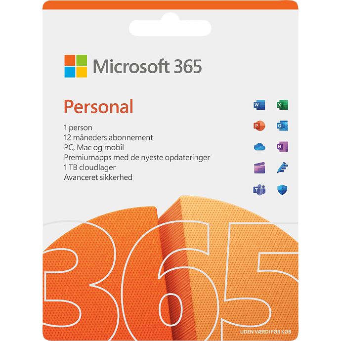Microsoft 365 Personal 1 enhed 1 år