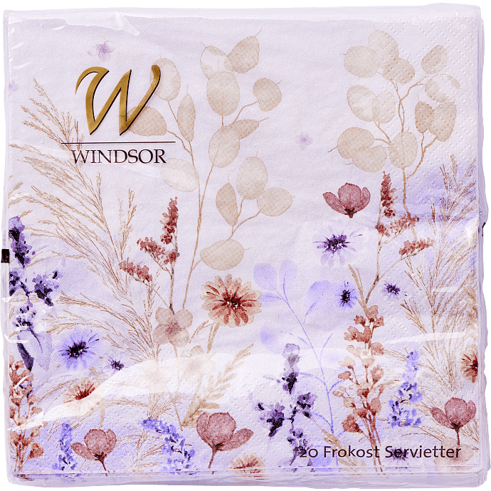 Windsor mønstrede servietter 33x33 cm 20-pak