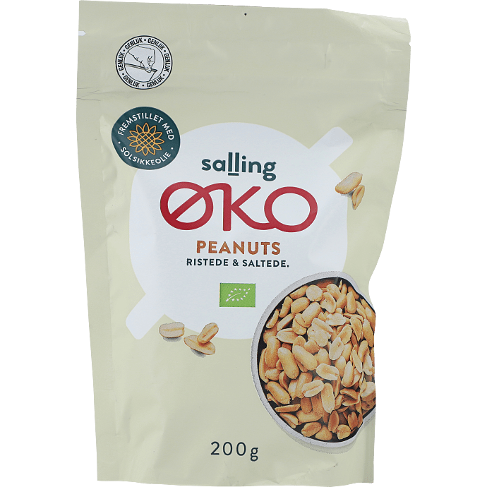 Ristede peanuts m. salt øko