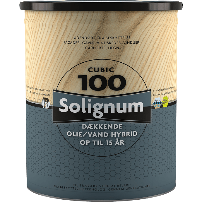Solignum Cubic 100 dækkende træbeskyttelse 5 liter - sort