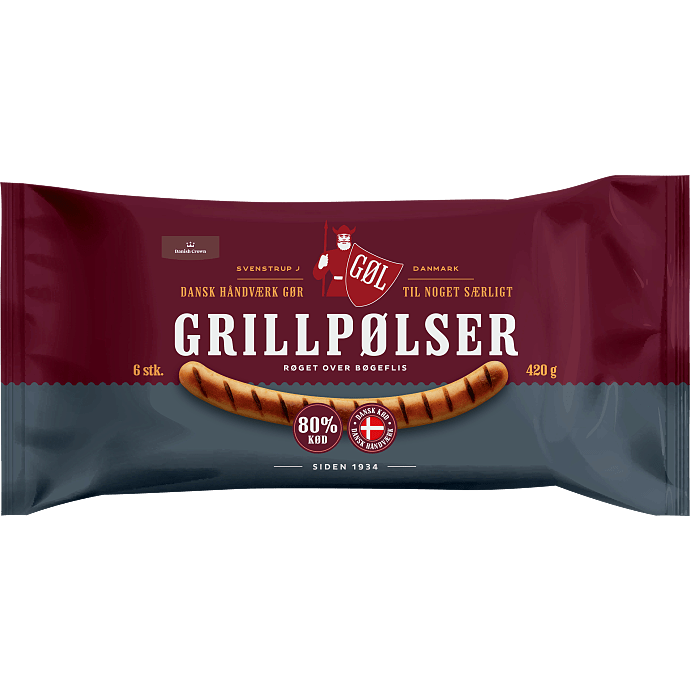 Grillpølser 80% kød