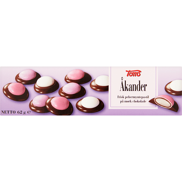 Mørk chokolade m. pebermyntepastil