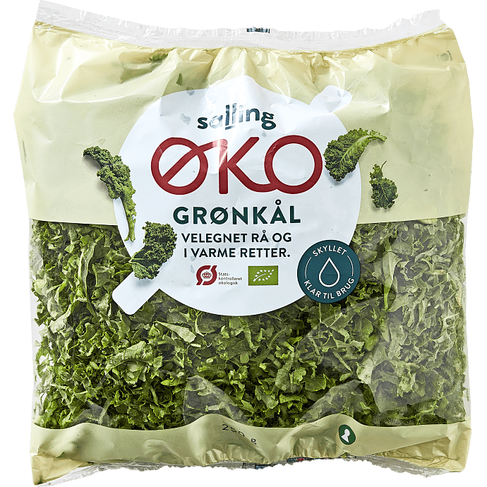 Snittet og skyllet grønkål øko