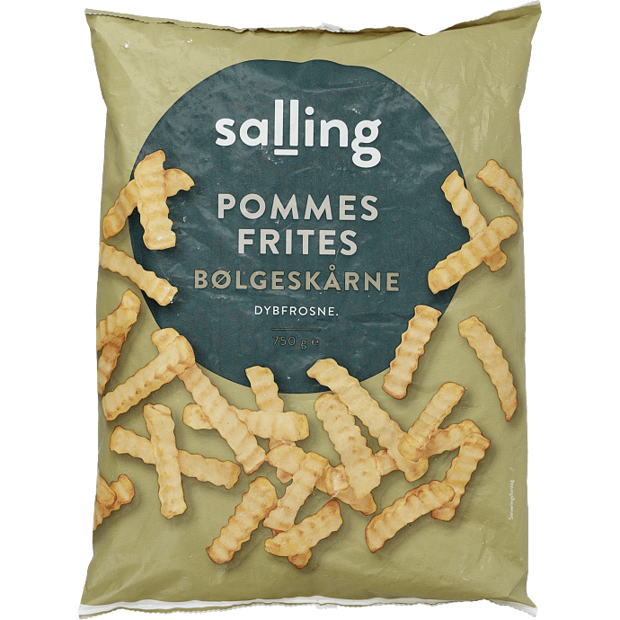 Bølgeskårne pommes frites