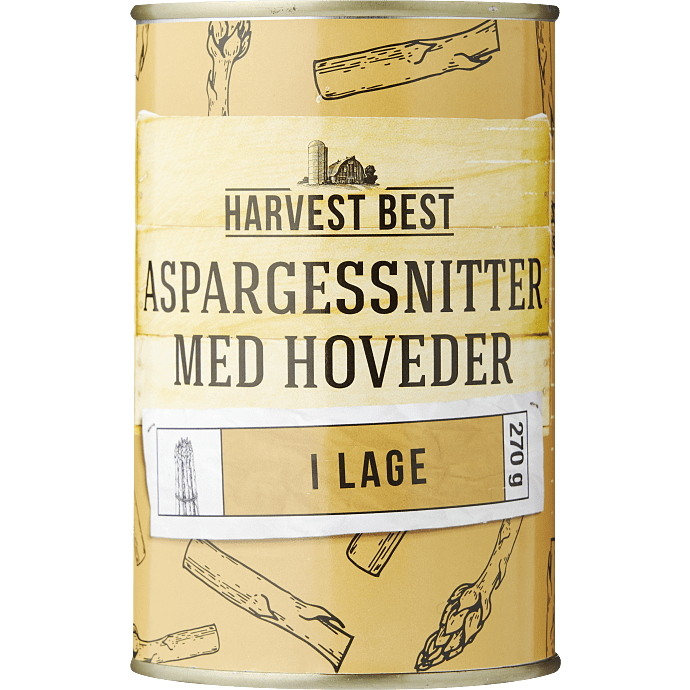 Hvide aspargessnitter m. hoved