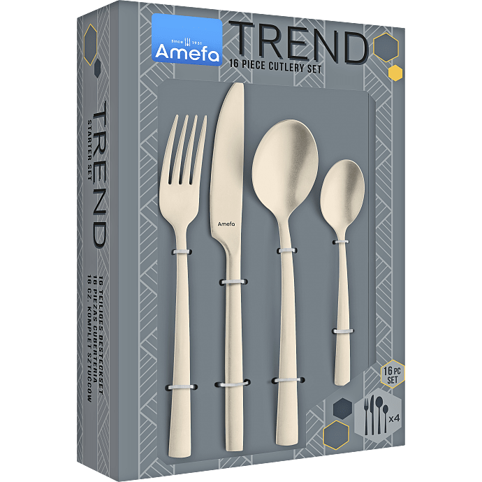 Amefa bestik 16 dele - champagne