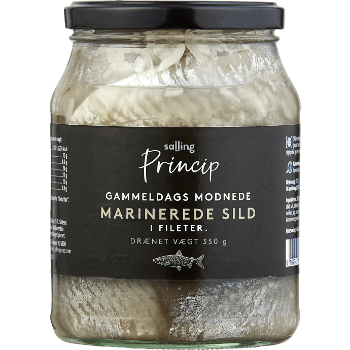 Gammeldags modnede marinerede sild i fileter