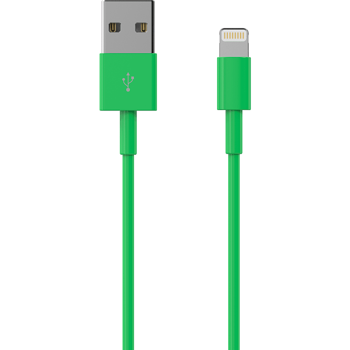 Sinox Lightning kabel 2 meter - grøn