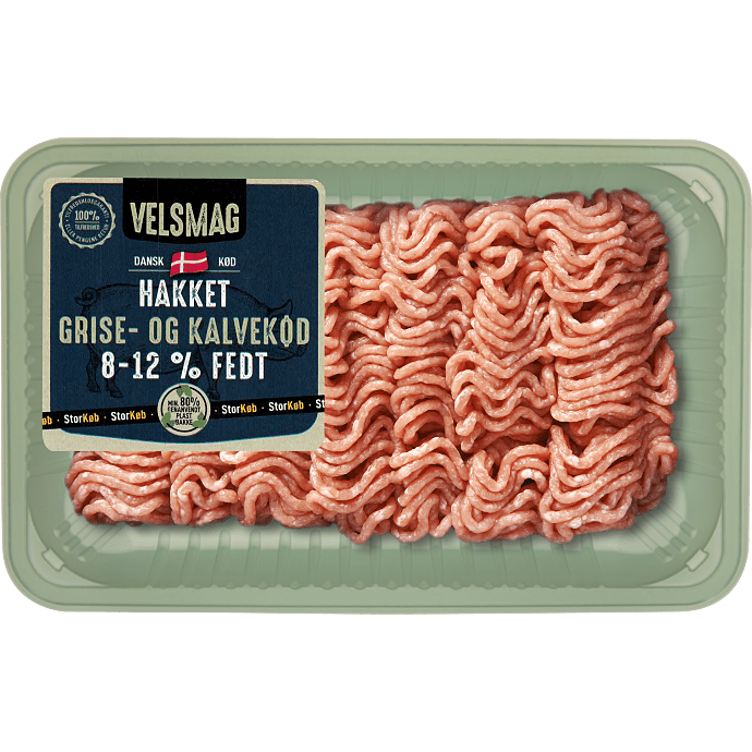 Hakket grise- og kalvekød 8-12% fedt