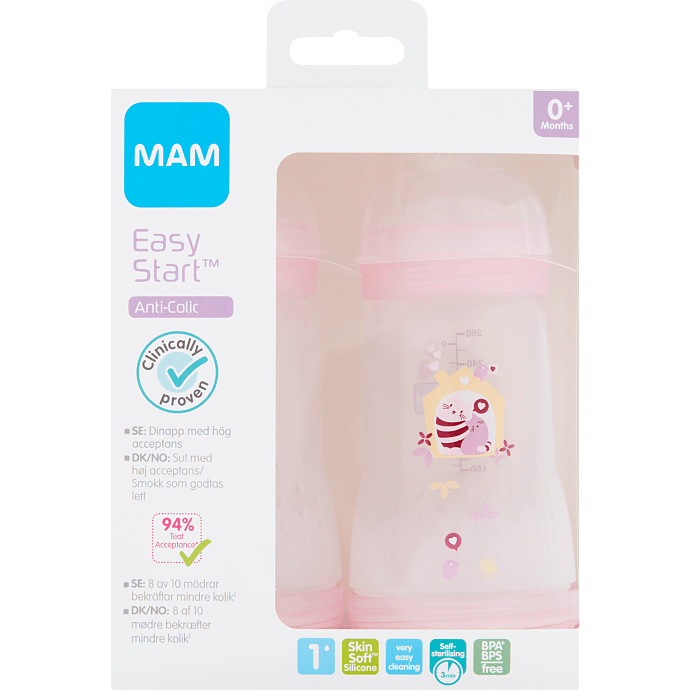 Sutteflaske slow flow anti-kolik 260 ml