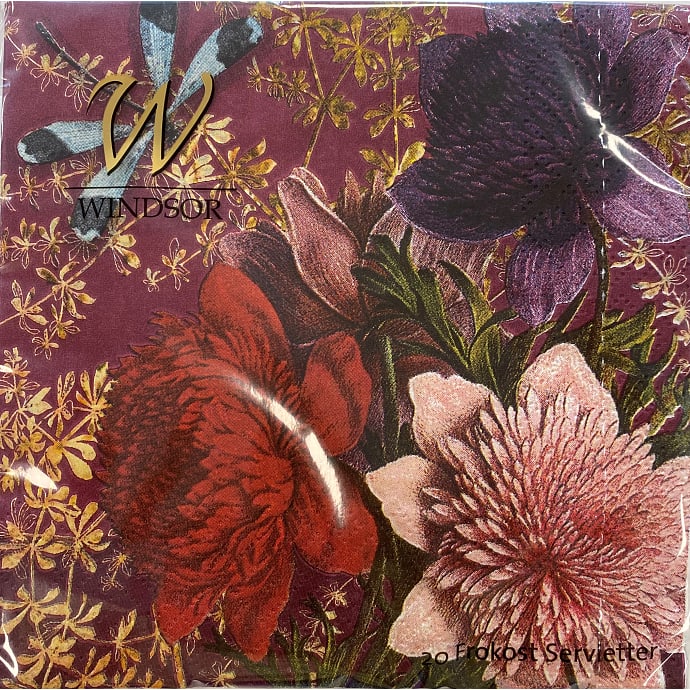 Windsor mønstrede servietter 33x33 cm 20-pak